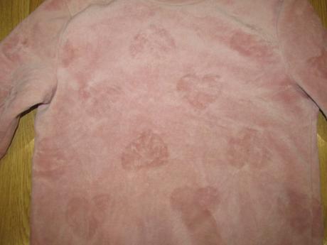 Ružová mikina s vytláčanými srdiečkami v. 158/164, 158