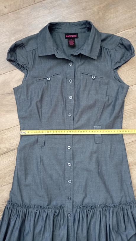 Krásne riflové šaty xs/160cm (už s poštou), 158