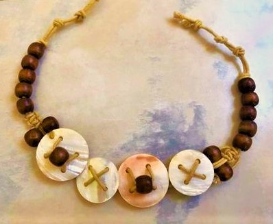 Naturálny perleťový náhrdelník - obojok, 