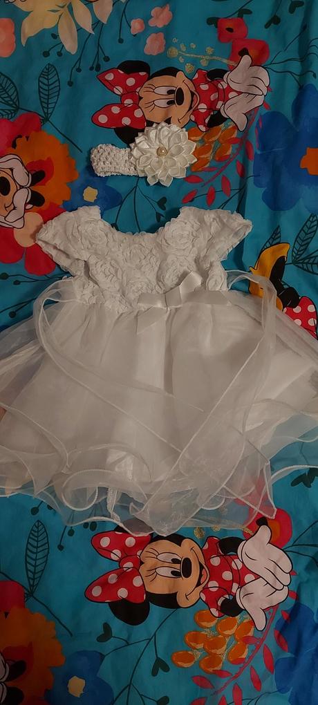 Šaty na krst s čelenkou, 68