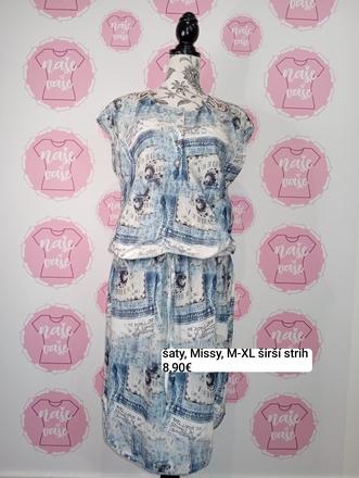 Elastické vzorované šaty s viazaním od m-xl, l