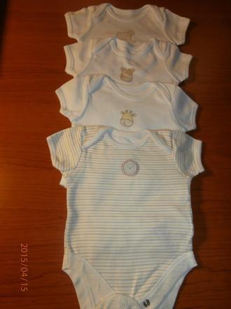 4ks body-oblečené 1x, tesco,56