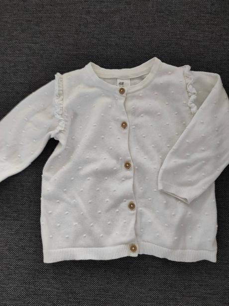 Biely svetrík, h&m,80