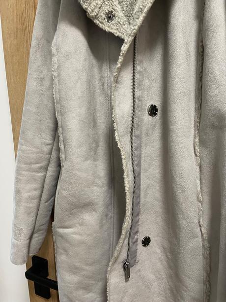 Sivý kabát brusená koža, yessica,m