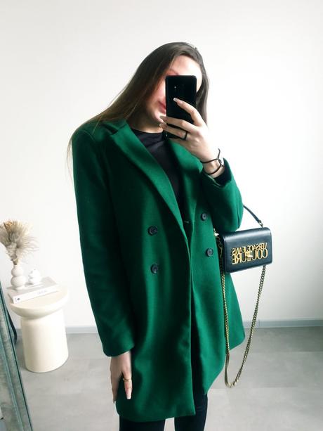 Zelený kabát s/m, s