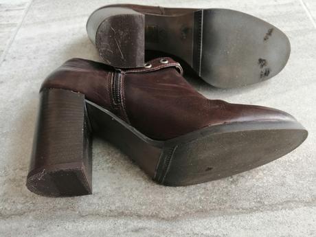 Hnedé topánky bata,koža,v38,vd 24,2 cm,opätok 8cm, baťa,38