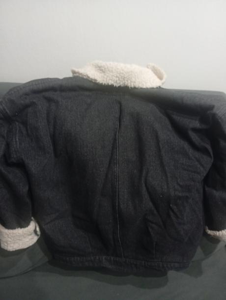 Krátka riflova zateplená bunda s, s