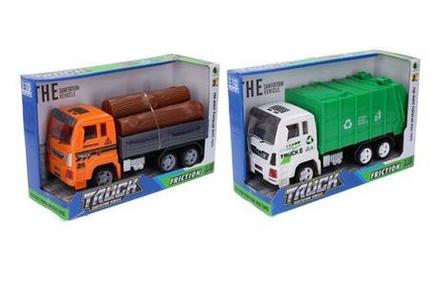 Nákladné auto smetiar / s drevom, 