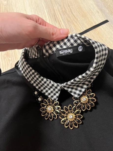 Čierne šaty + náhrdelník, sinsay,m