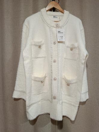 Alpaka kabát biely, nový, xl/xxl, xl