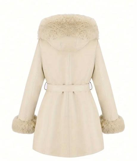 Kožený kabát s kožušinou (nové-xl), xl