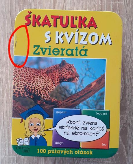 Škatuľka s kvízom zvieratá - spoločenská hra 9+, 