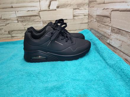 Skechers 38 - dámske čierne kožené topánky, skechers,38