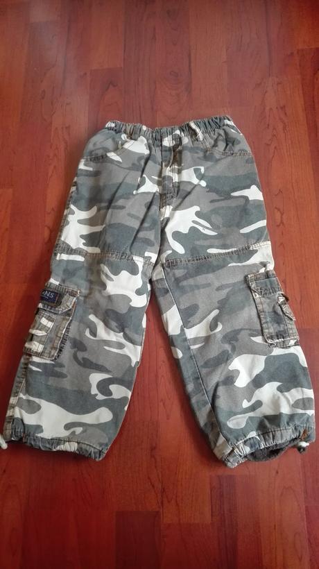 Zateplené maskacove nohavice, 98