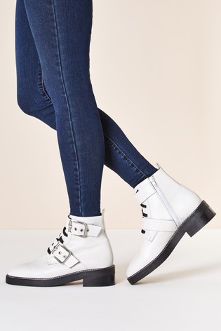 Biele kožené čižmy, next,41