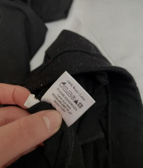 Luxusný čierny merino komplet mikina, nohavice lib, cos,s