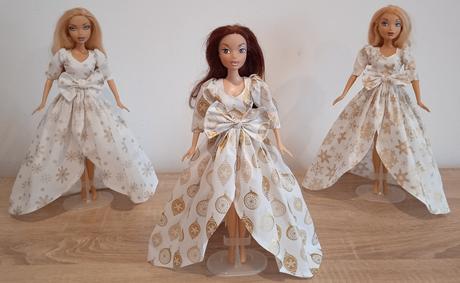 Vianočné šaty pre barbie, 