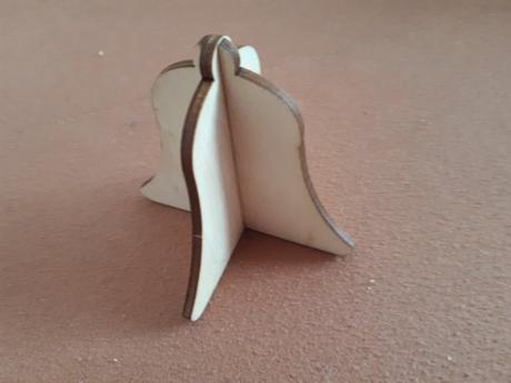 Dreveny zvoncek skladacka dekoracia, 