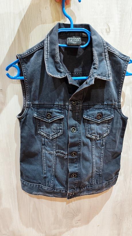 Šedá potrhaná vesta, h&m,xs