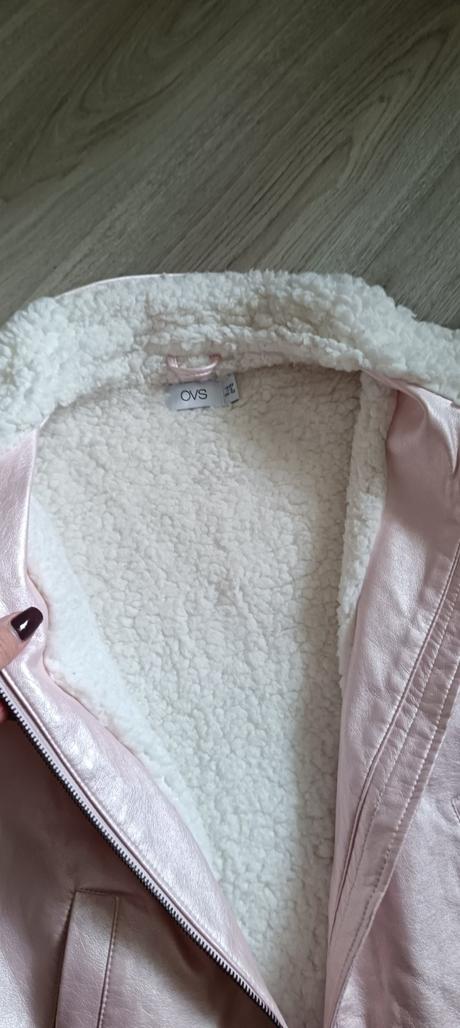 Teplá metalická bundička s kožušinkou, ovs,152