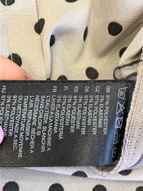 Dámska blúzka s golierom bodkovaná h&m (38), h&m,m