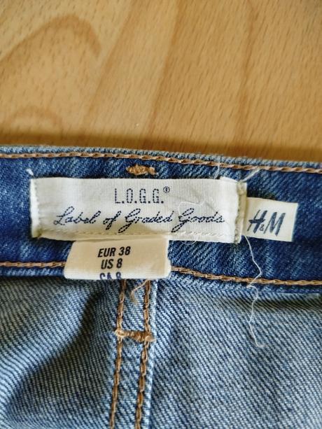 Riflová sukňa, h&m,38