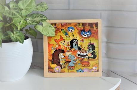 Drevené puzzle krtko,