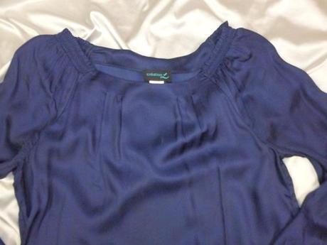 Kvalitná tmavomodrá blúzka, 40