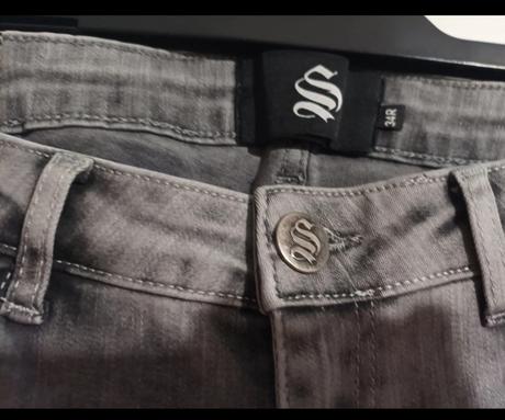 Čierne rip repair jeans, m