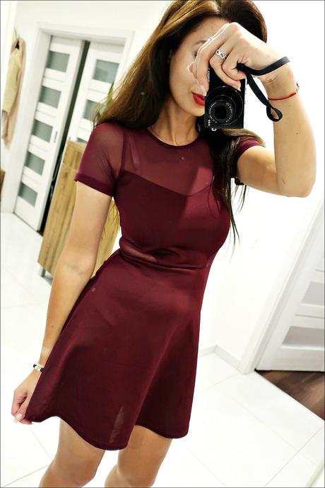 Vínové šatočky, h&m,xs