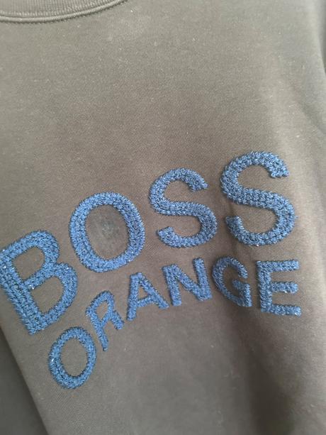 Modrá mikina boss orange, hugo boss,s