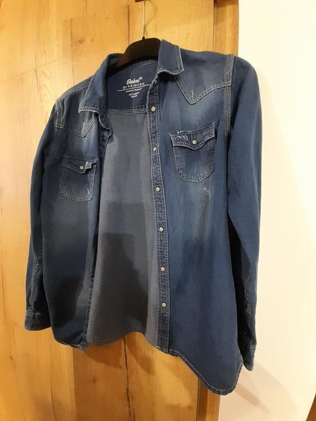 Riflová košeľa na cvoky rebel, primark,158