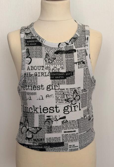 Fb sister trendy tielko s novinovou potlačou, fishbone,xs