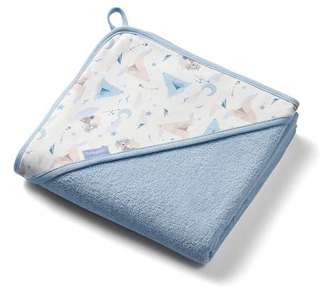 Babyono detská osuška s kapucňou 100x100cm modrá, 