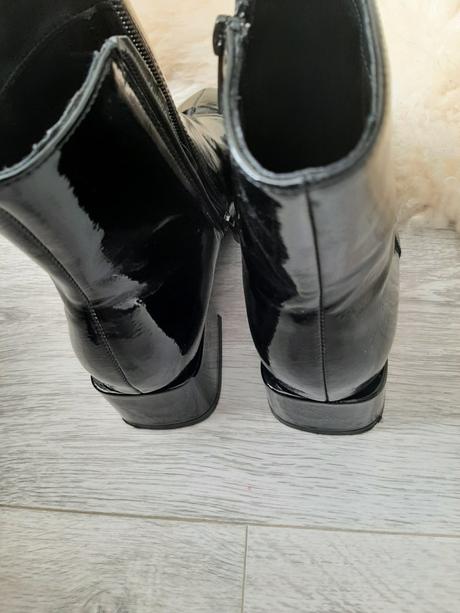 Kožené lakované topanky 41, lasocki,41