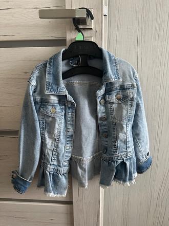 Riflová bunda s volánom, idexe,110