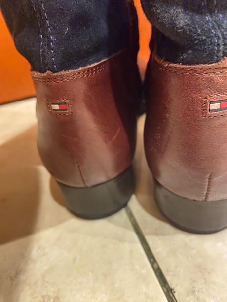 Kozene cizmy tommy hilfiger, tommy hilfiger,37