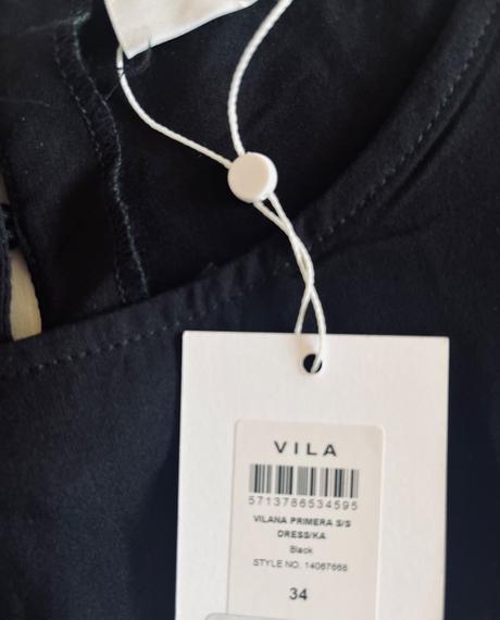 Vila viskózové šaty vel.xs-s, s / xs