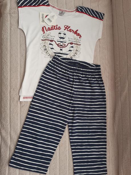 Súprava 3/4 nohavice a tričko 116/128 nová, 116