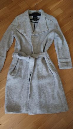 Sivý prechodný zavinovací kabát, reserved,m
