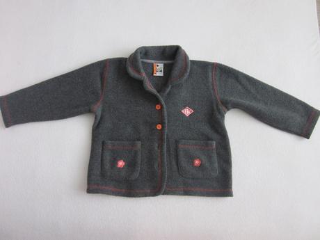 Flísový kabátik, širšieho strihu - málo nosený, 92