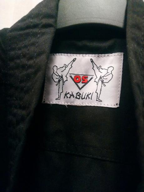 Detské čierno krémové kimono judo, kabuki, 110-122, 110 / 116 / 122