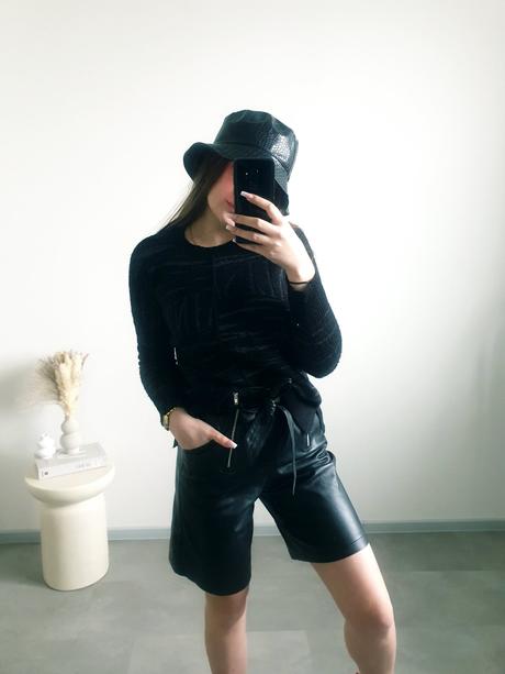 Koženkové kraťasy s/m, river island,s