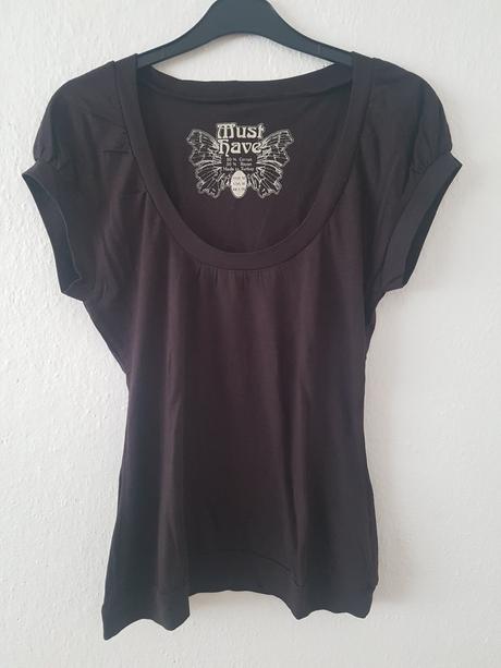 Top / tricko - velky vystrih, zara,m