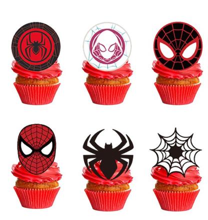 Tortový zápich spiderman znaky (24ks) - skladom,