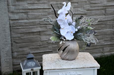 Luxusný vianočný aranž s orchideou, 