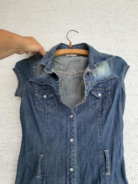 Otsay riflove koselove saty dzinsove s opaskom, orsay,xs