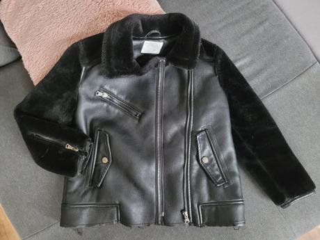 Teplá koženková bunda zara, zara,128