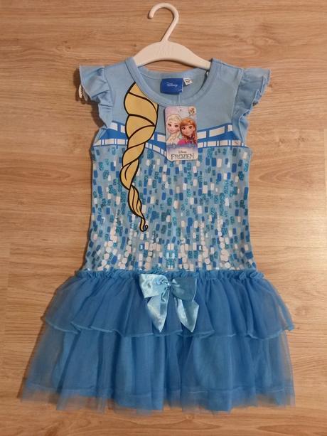 Šaty frozen s visačkou 98/104, disney,98