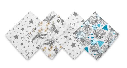 Sensillo plienočka mušelínova modrá 35x35cm, 4ks, 